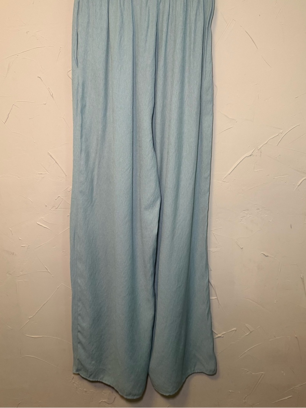Audrey Parks x Francesca Smocked Jumpsuit M Boho Cottagecore Wide Leg Sage/Mint - Picture 7 of 15